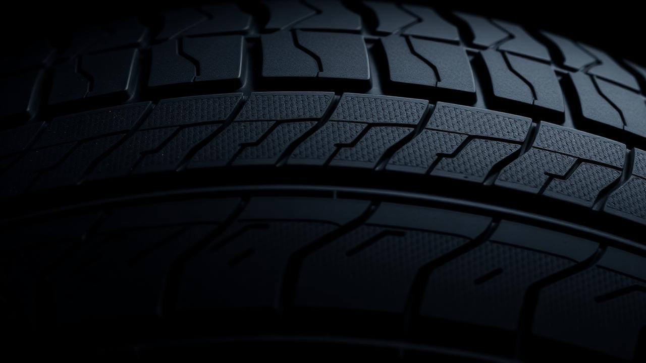 Tire tread close-up